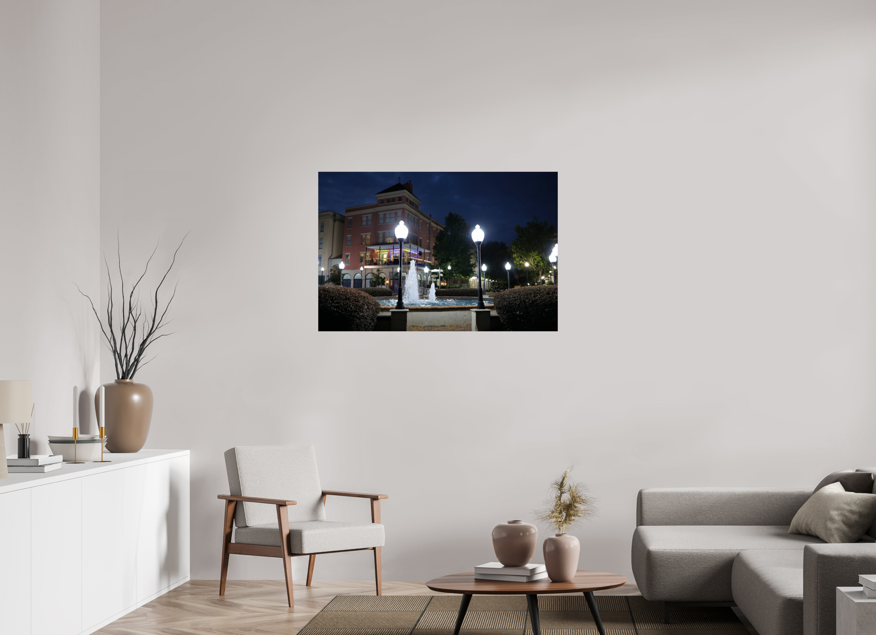45 x 30″, Fuji Crystal DP II Plaza with fountain