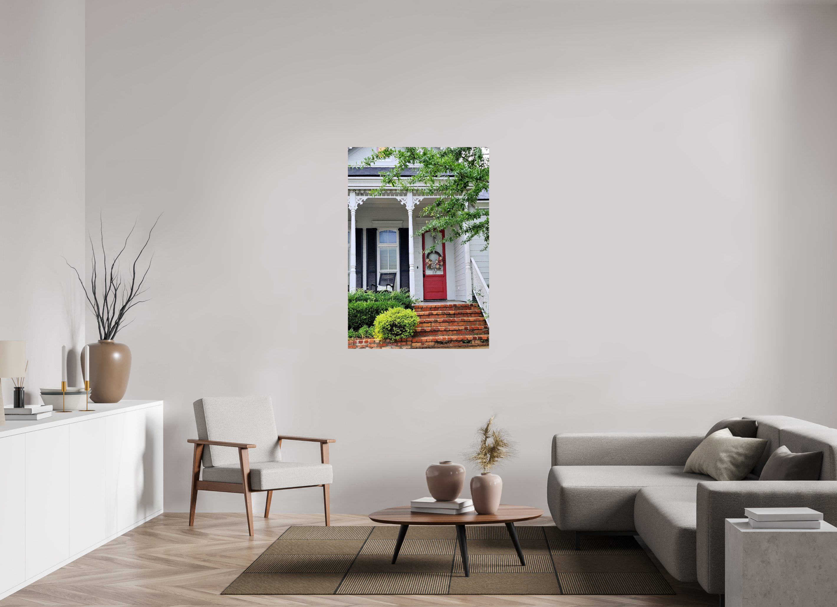 35 x 50″, Fuji Crystal DP II Red door with wreath