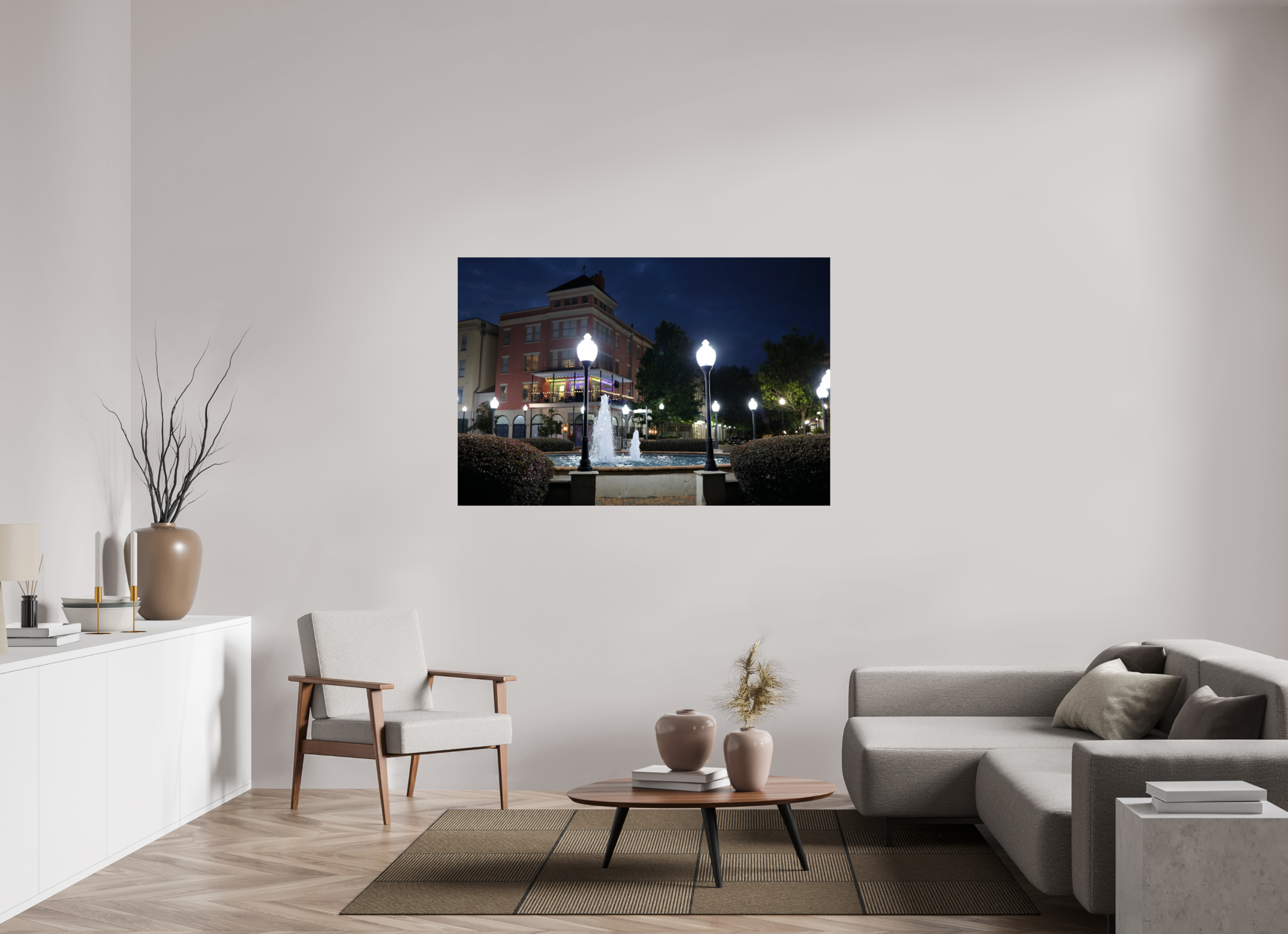 60 x 40″, Fuji Crystal DP II Plaza with fountain