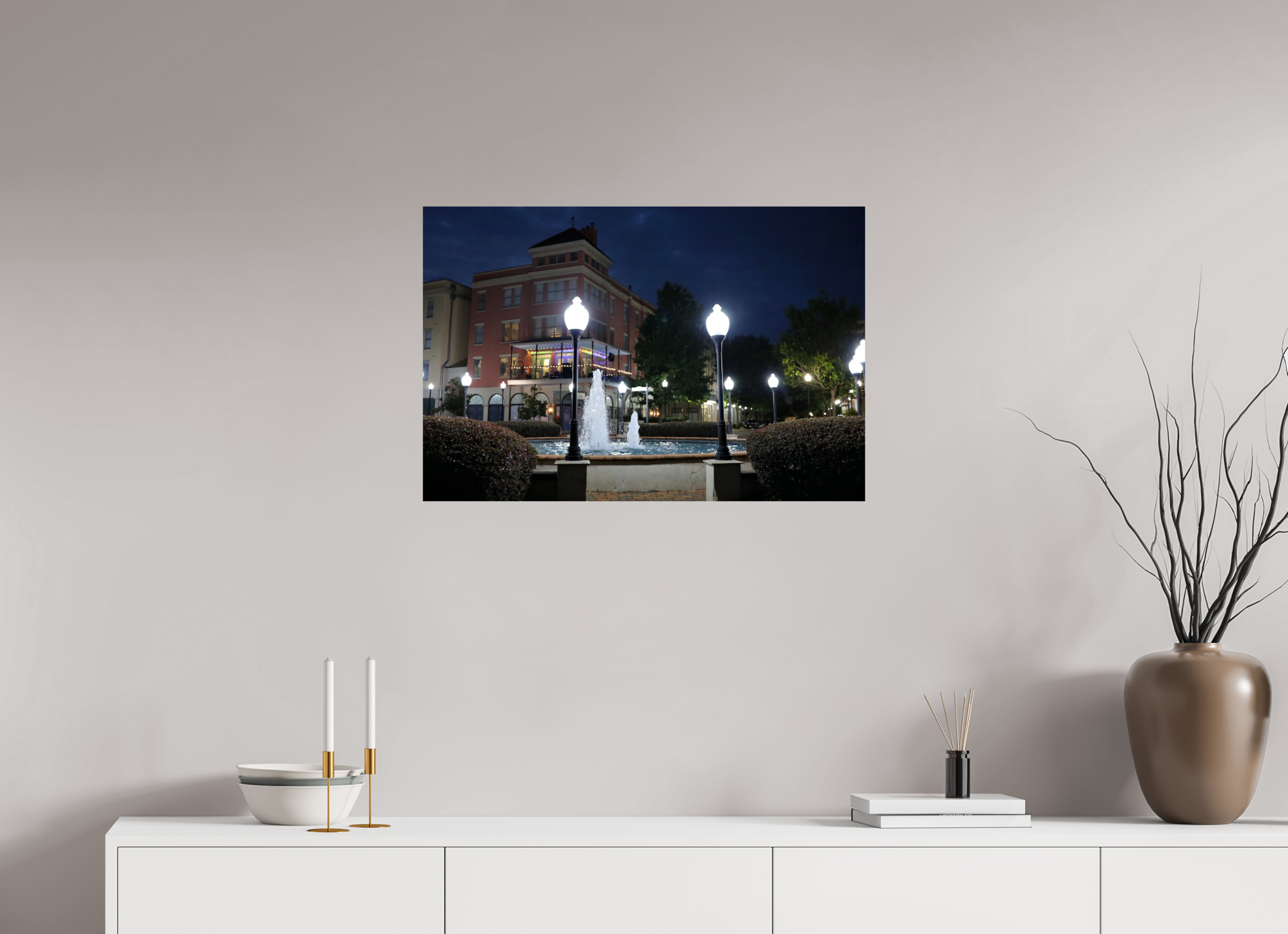30 x 20″, Fuji Crystal DP II Plaza with fountain