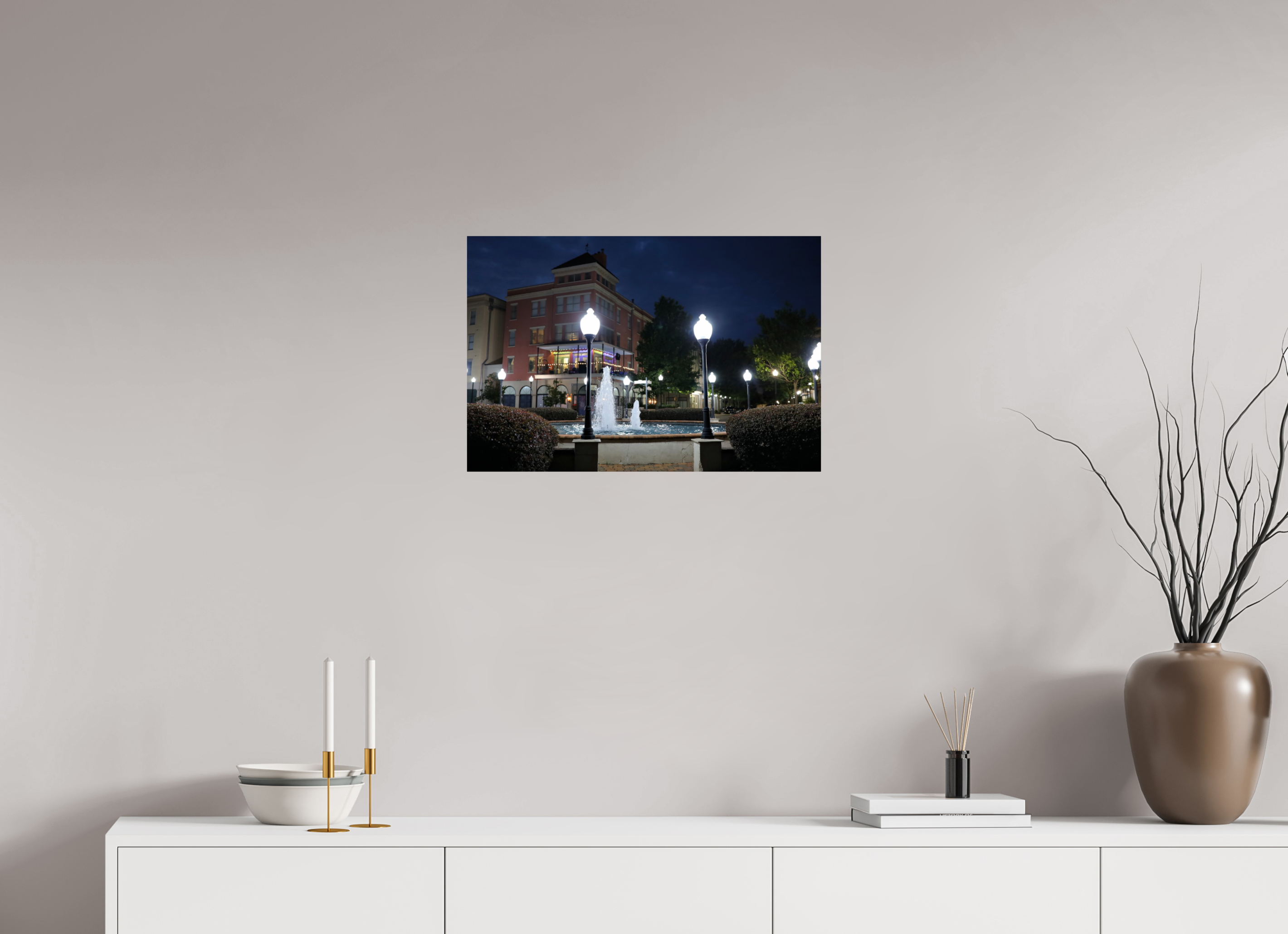 24 x 16″, Fuji Crystal DP II Plaza with fountain