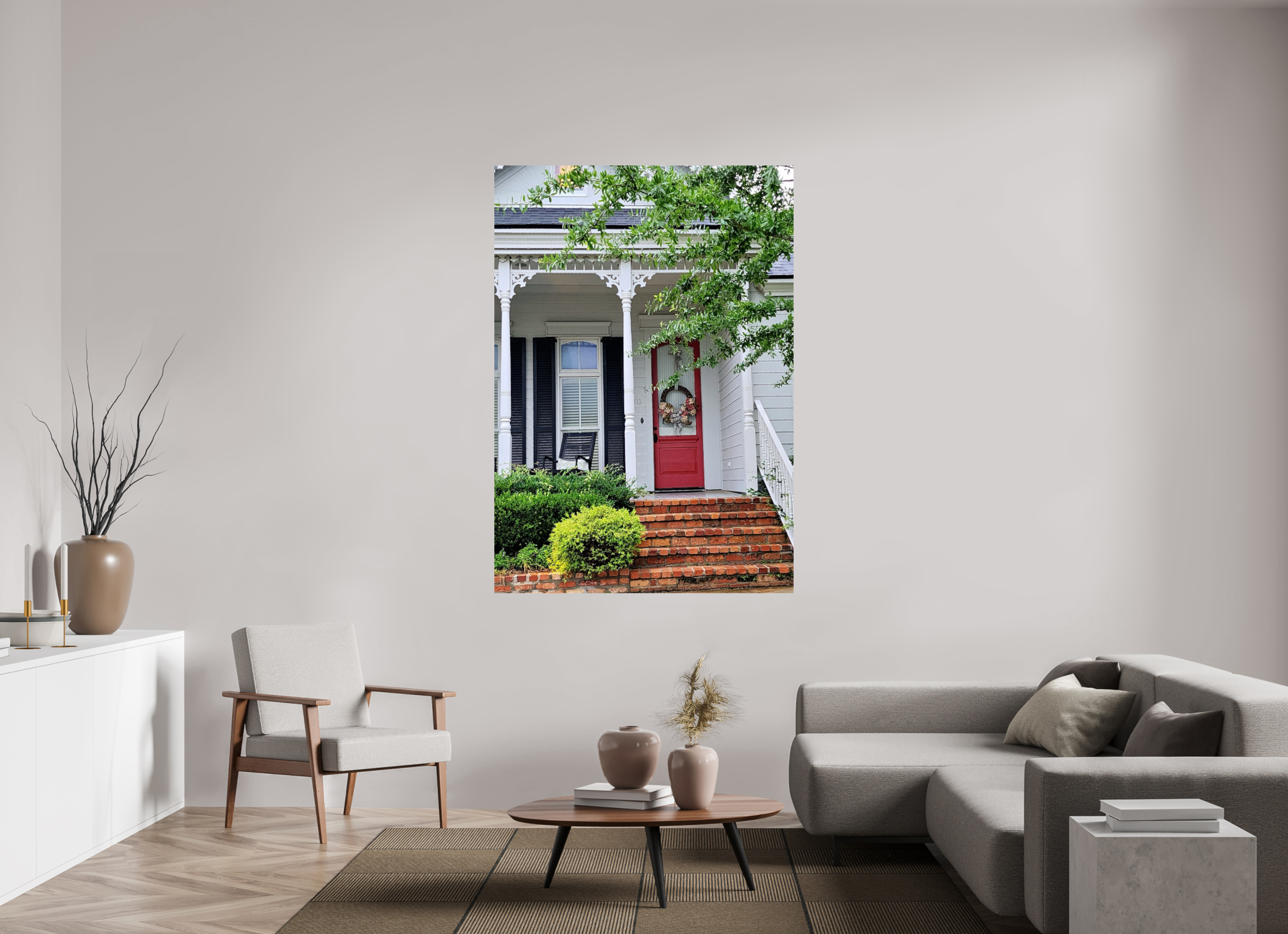 47 x 67.2″, Fuji Crystal DP II Red door with wreath