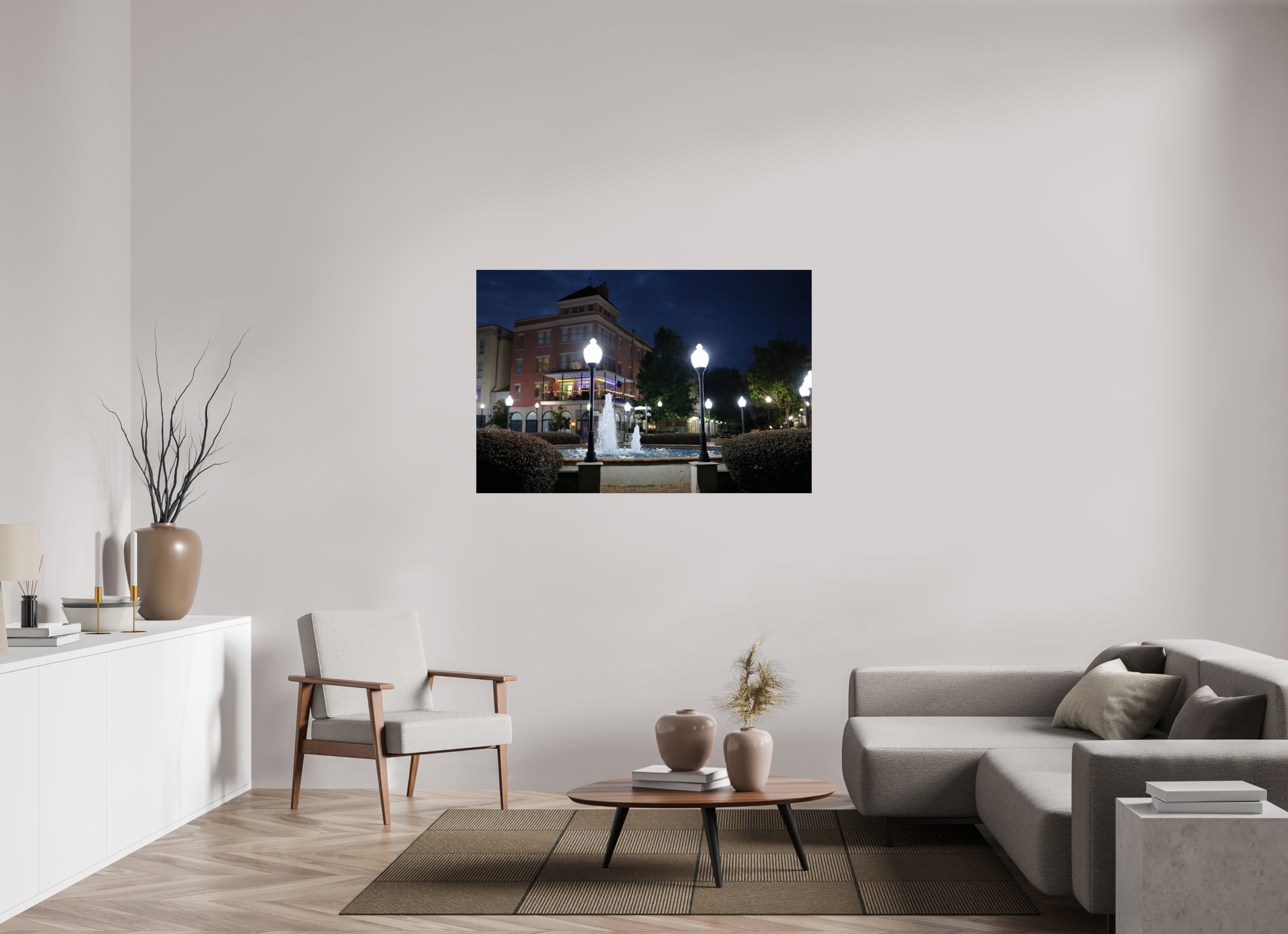 54 x 36″, Fuji Crystal DP II Plaza with fountain