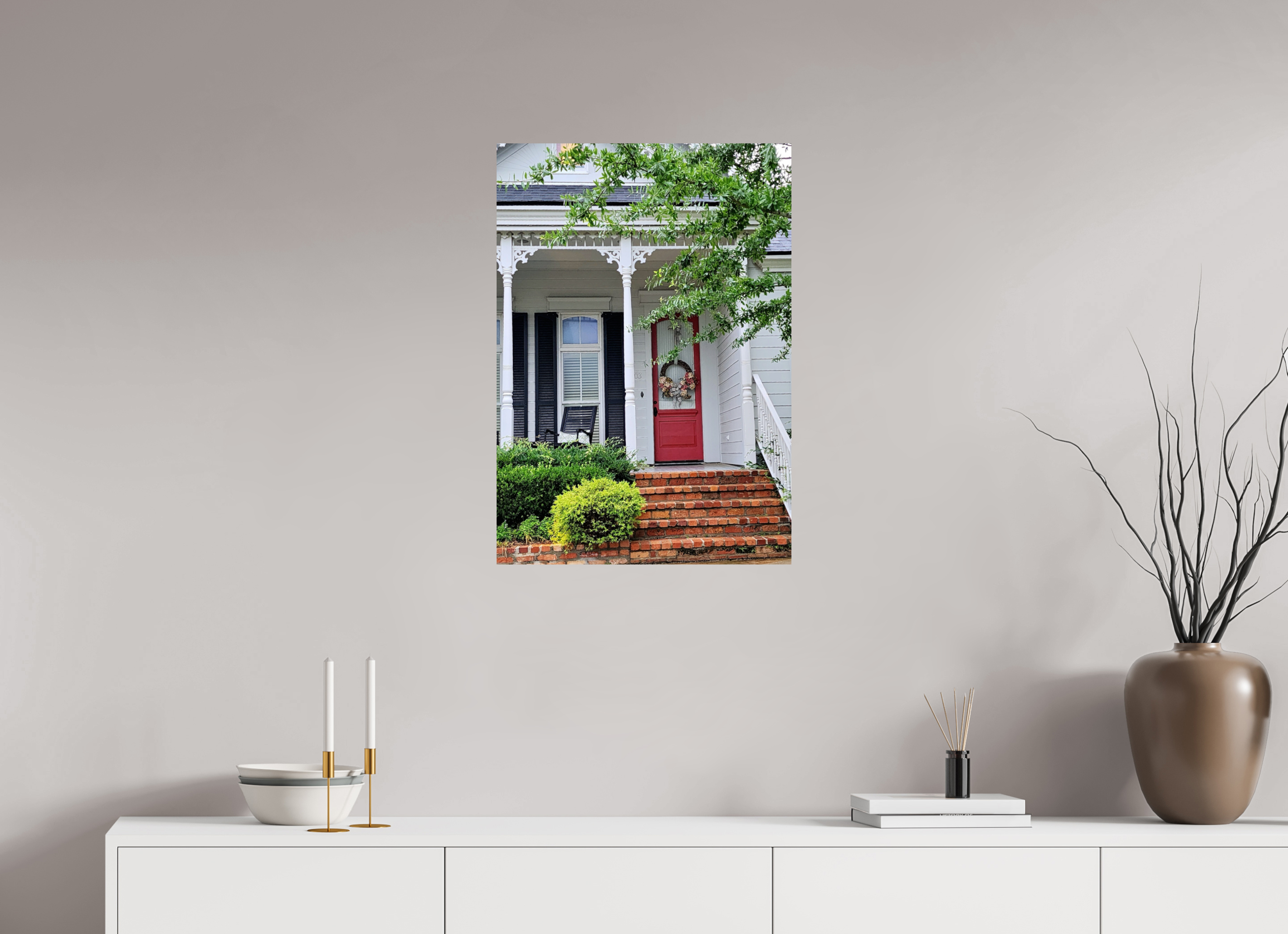 20 x 28.6″, Fuji Crystal DP II Red door with wreath