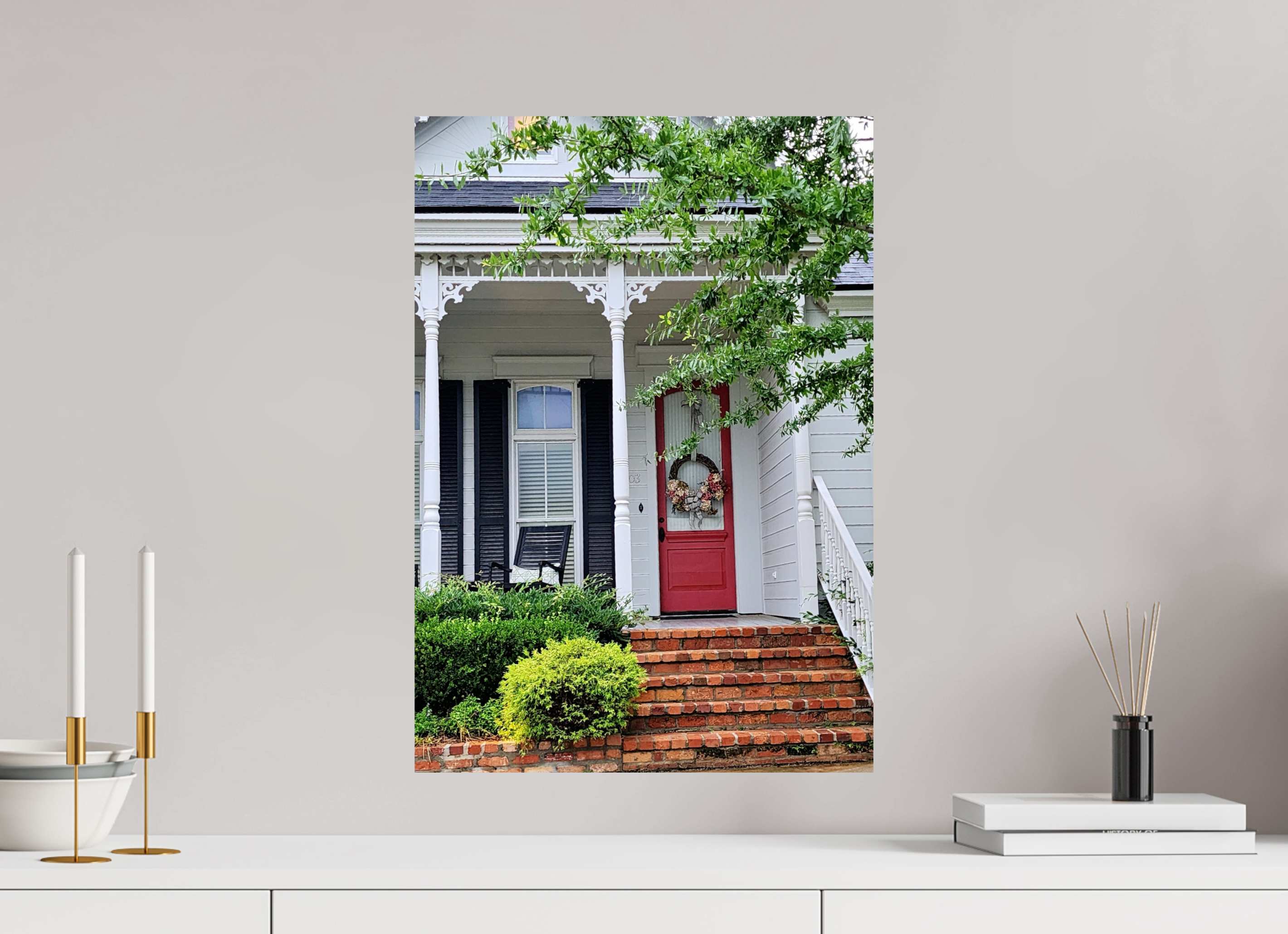 16 x 22.9″, Fuji Crystal DP II Red door with wreath