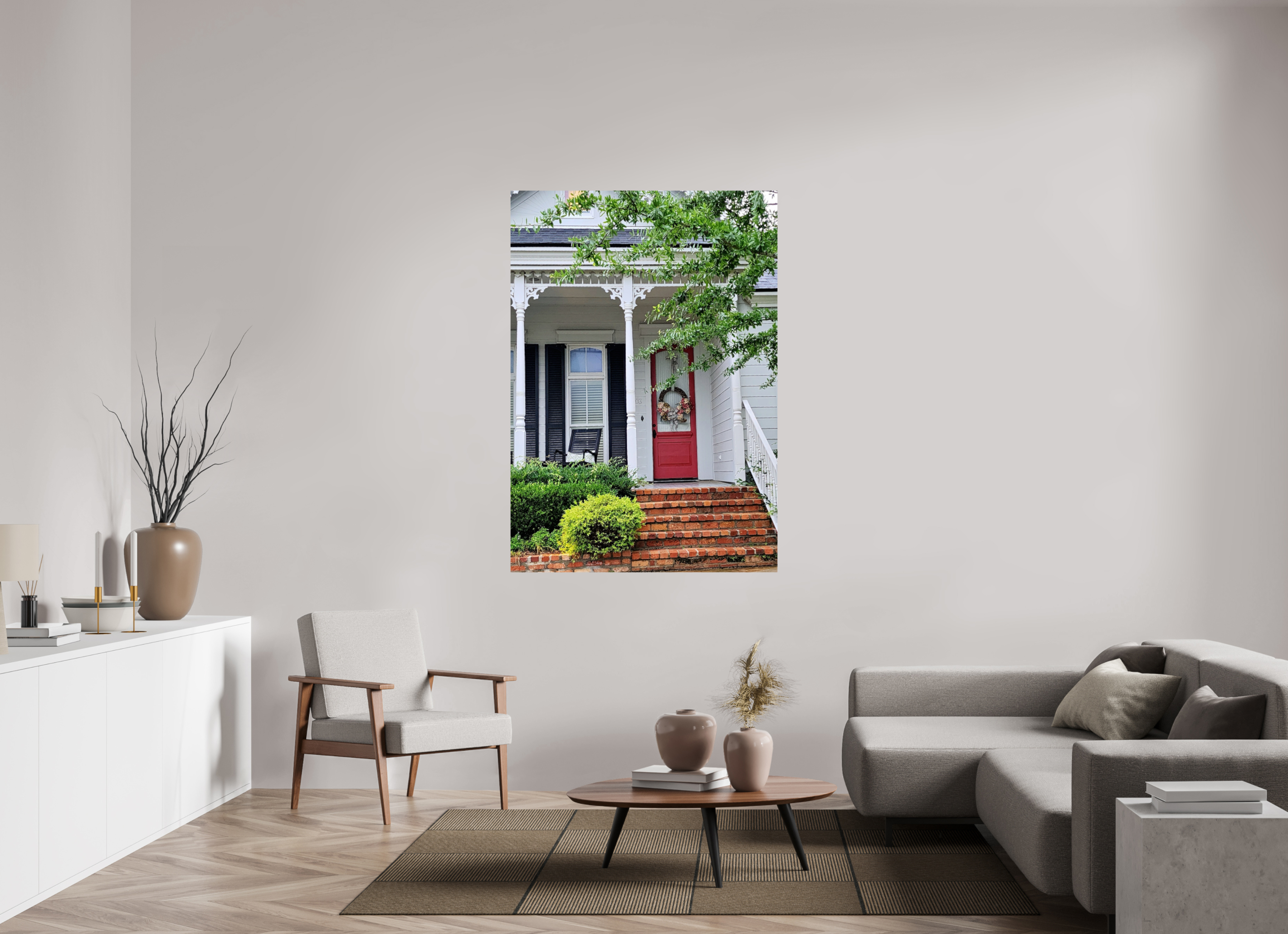 43 x 61.5″, Fuji Crystal DP II Red door with wreath