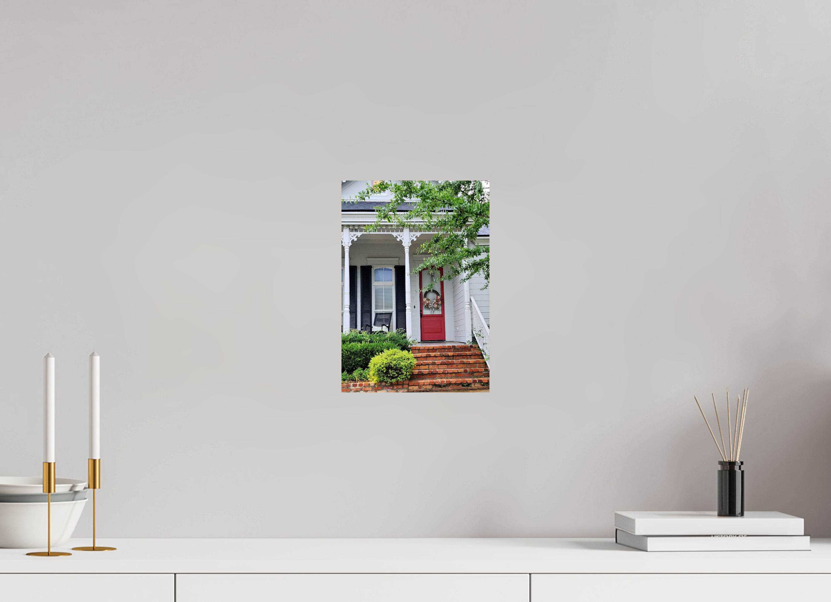 8 x 11.5″, Fuji Crystal DP II Red door with wreath