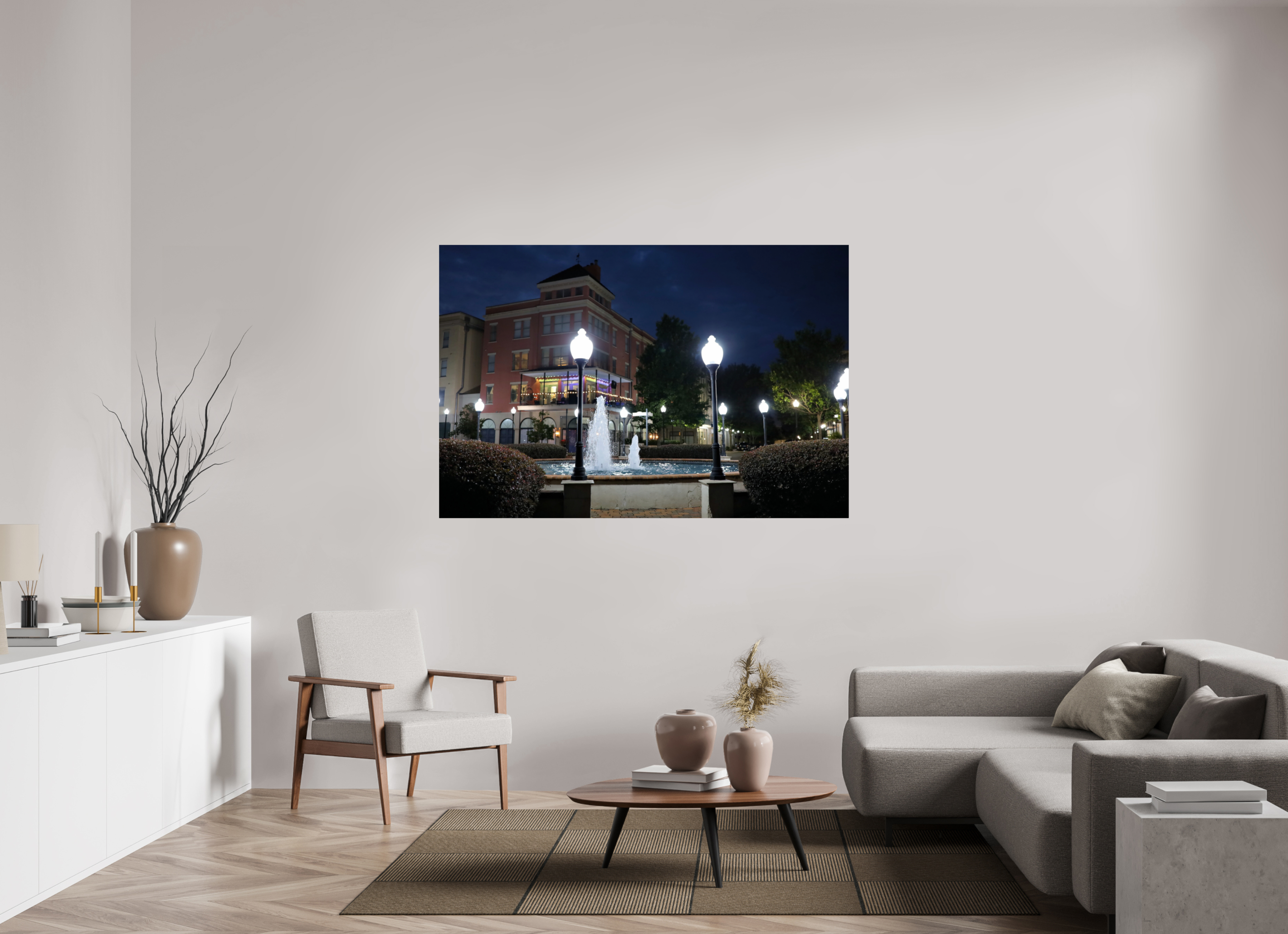 66 x 44″, Fuji Crystal DP II Plaza with fountain