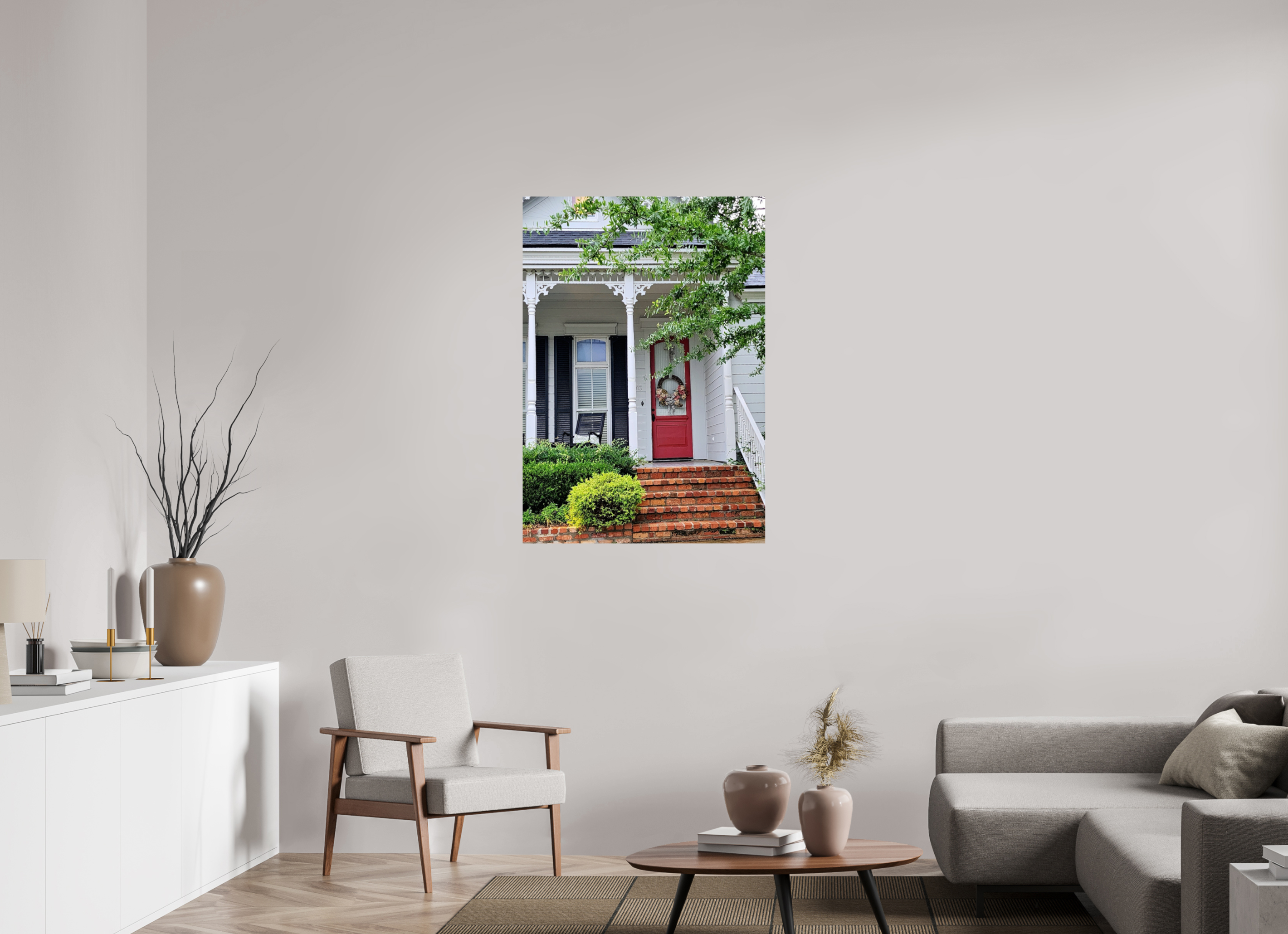 31 x 44.3″, Fuji Crystal DP II Red door with wreath