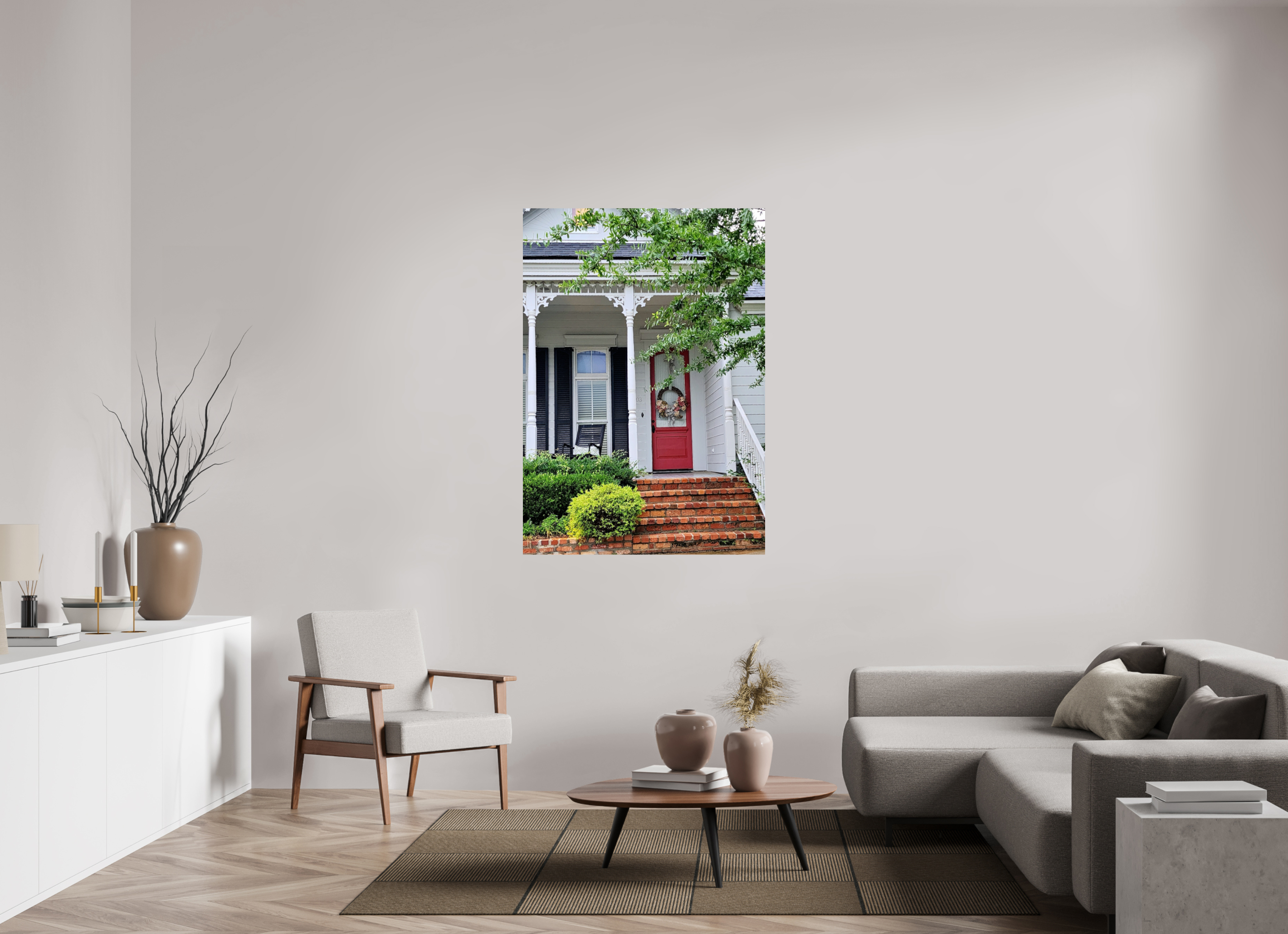 39 x 55.8″, Fuji Crystal DP II Red door with wreath